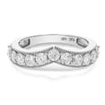 thumbnail image 3 of Vir Jewels 1 CTTW V-Shape Diamond Wedding Band with Milgrain 14K White Gold Size 9.5 Female Adult, 3 of 8