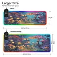 thumbnail image 3 of Wireless Charging Mouse Pad Large RGB Gaming Desk Mat 13 Light Modes Mousepad 31.5x11.8 Forest Mushroom Houses, 3 of 6