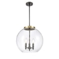 thumbnail image 3 of Innovations Lighting  Athens - 3 Light 16" Pendant Clear/Black Antique Brass, 3 of 5