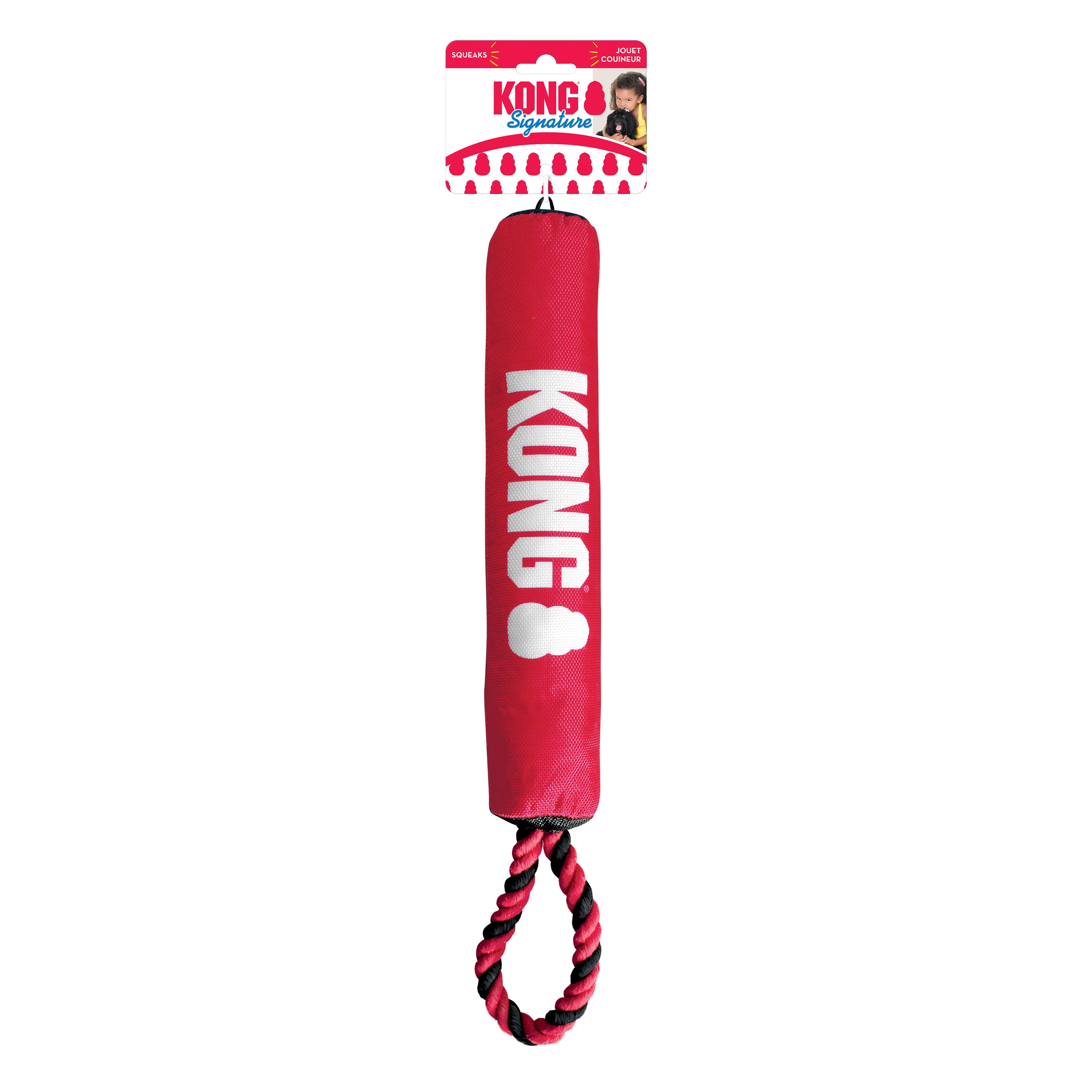 KONG® Signature Stick with Rope Soft Body Dog Toy, Medium