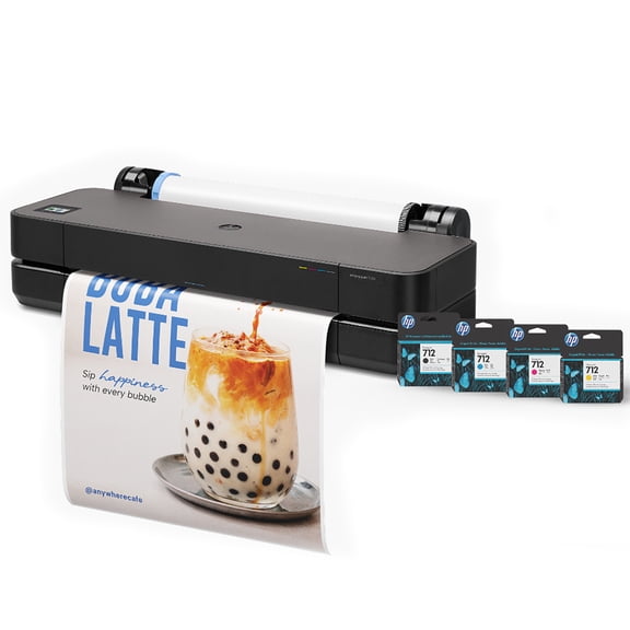 HP DesignJet T210 Large Format 24-inch Poster Printer for Easy Poster & CAD Printing. Includes up to 1-Year of Ink