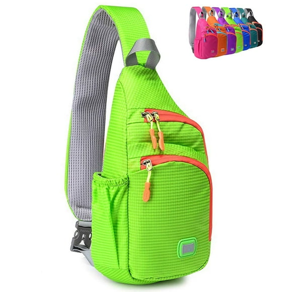 Peicees Mochila pequeña con bandolera, impermeable, unisex, bandolera en el pecho