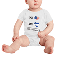 thumbnail image 2 of 50% Honduran + 50% American = 100+% Beautiful Honduras Funny Baby Bodysuit, 2 of 5
