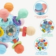 thumbnail image 5 of Sensory Teething Toys - Silicone,Teething,Montessori Learning,Developmental,Soft,Blue, 5 of 7
