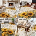 thumbnail image 5 of 8x10 Area Rugs for Living Room, Farmhouse Sunflower Non Slip Area Rugs for Kitchen Bedroom Entryway, Vintage Daisy Butterflies Rustic Burlap Washable Carpet Runner Rug Floor Mats for Bedroom, 5 of 8