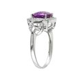 thumbnail image 2 of Créé Alexandrite 3.0 Carat (CTW) et Diamond Halo Bague 10K Gold Blanc, 2 of 4