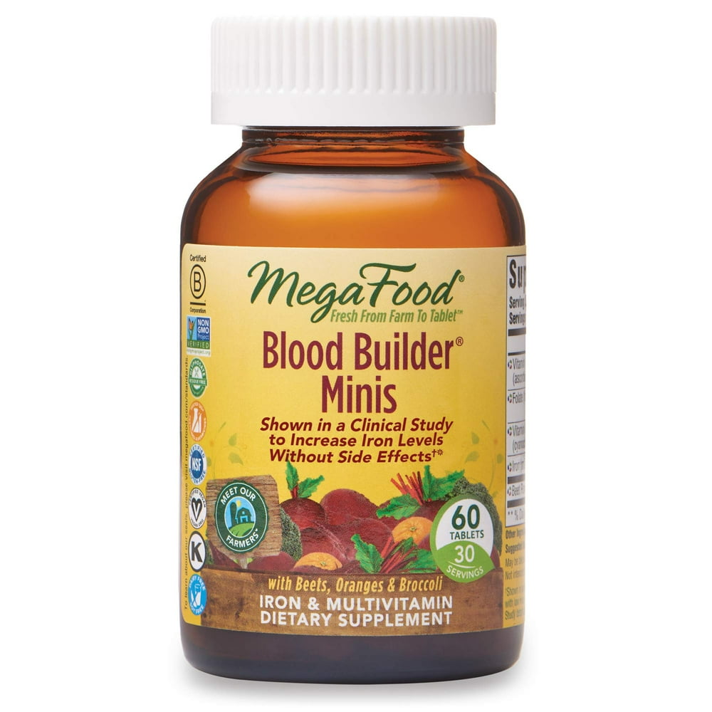 MegaFood, Blood Builder Minis, Daily Iron Supplement and Multivitamin