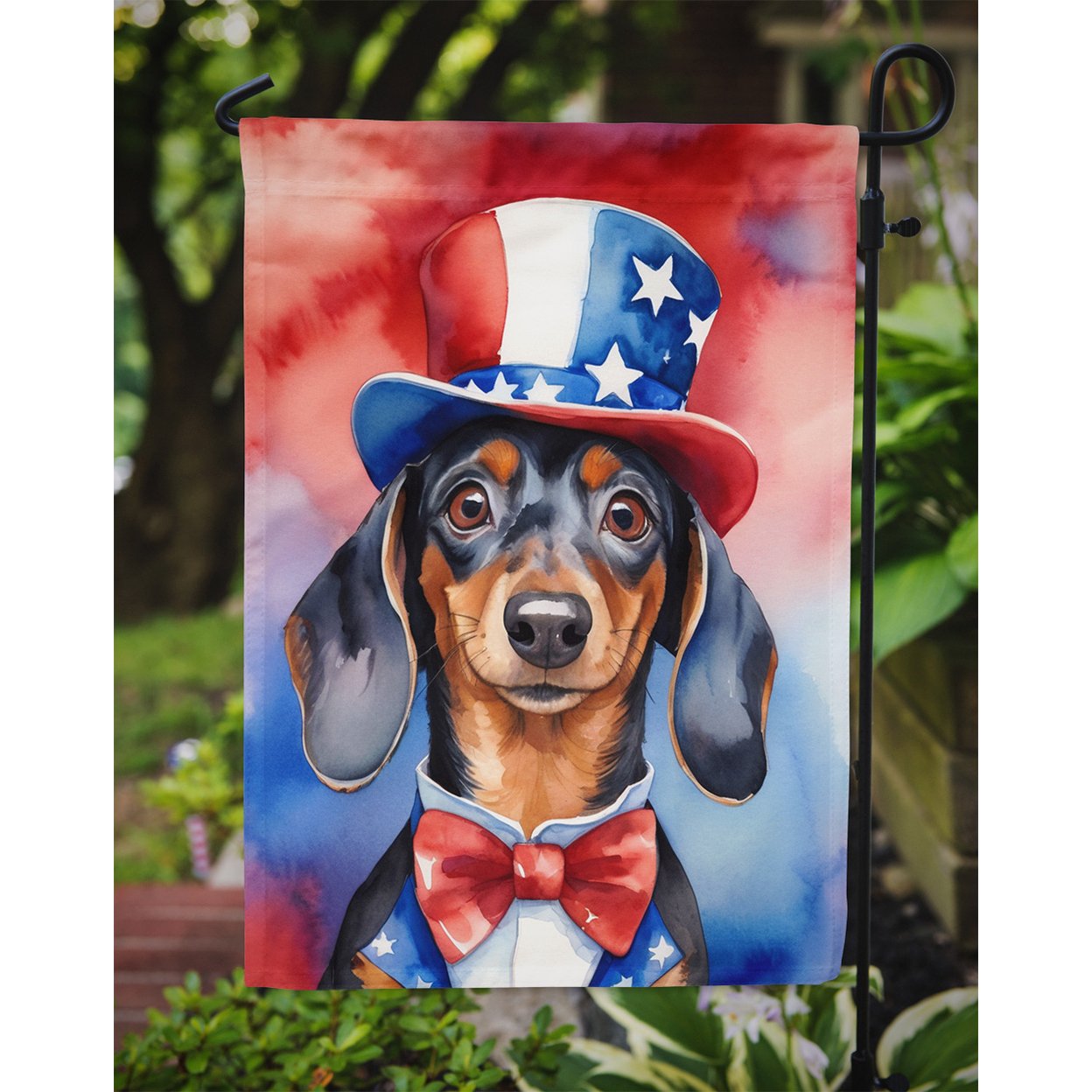 Dachshund Patriotic Garden Flag 11.25 in x 15.5 in