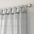 thumbnail image 2 of Mainstays Woven Stripe Sheer Tab Top Curtain, Single Panel, Silver, 50" W x 63" L, 2 of 6