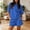 Blue women two piece set a1, variant on BRELIL Women's Two Piece Set Round Neck Short Sleeve Tshirt Pocket Elastic Waisted Shorts Casual Solid Basic Lounge Outfits Summer Travel Vacation Tracksuit, White 2XL