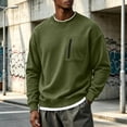 thumbnail image 2 of Men's Crewneck Sweatshirt Pullover Casual Loose Fit Sport Tops Midweight Long Sleeve Basic Sweatshirts with Zipper Chest Pocket, 2 of 6