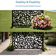 thumbnail image 4 of YUSAZENS Galvanized Steel Outdoor Privacy Screen, 3-Piece Set, Weather Resistant for Patio Backyard Black, 4 of 8