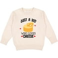 thumbnail image 2 of Inktastic Cheese Lover Kids Toddler Sweatshirt, 2 of 4