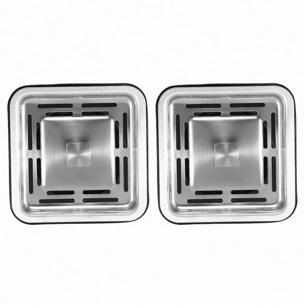 Kitchen Sink Drain Mesh Stopper Basket Strainer Waste Plug for Square Sinks