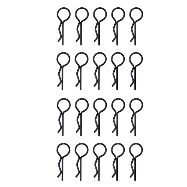 Clips de cuerpo RC universales para todas las piezas RC 1/6 1/8, pieza de repuesto de carcasa de carrocería de camión Negro Sunnimix Clips de cuerpo RC