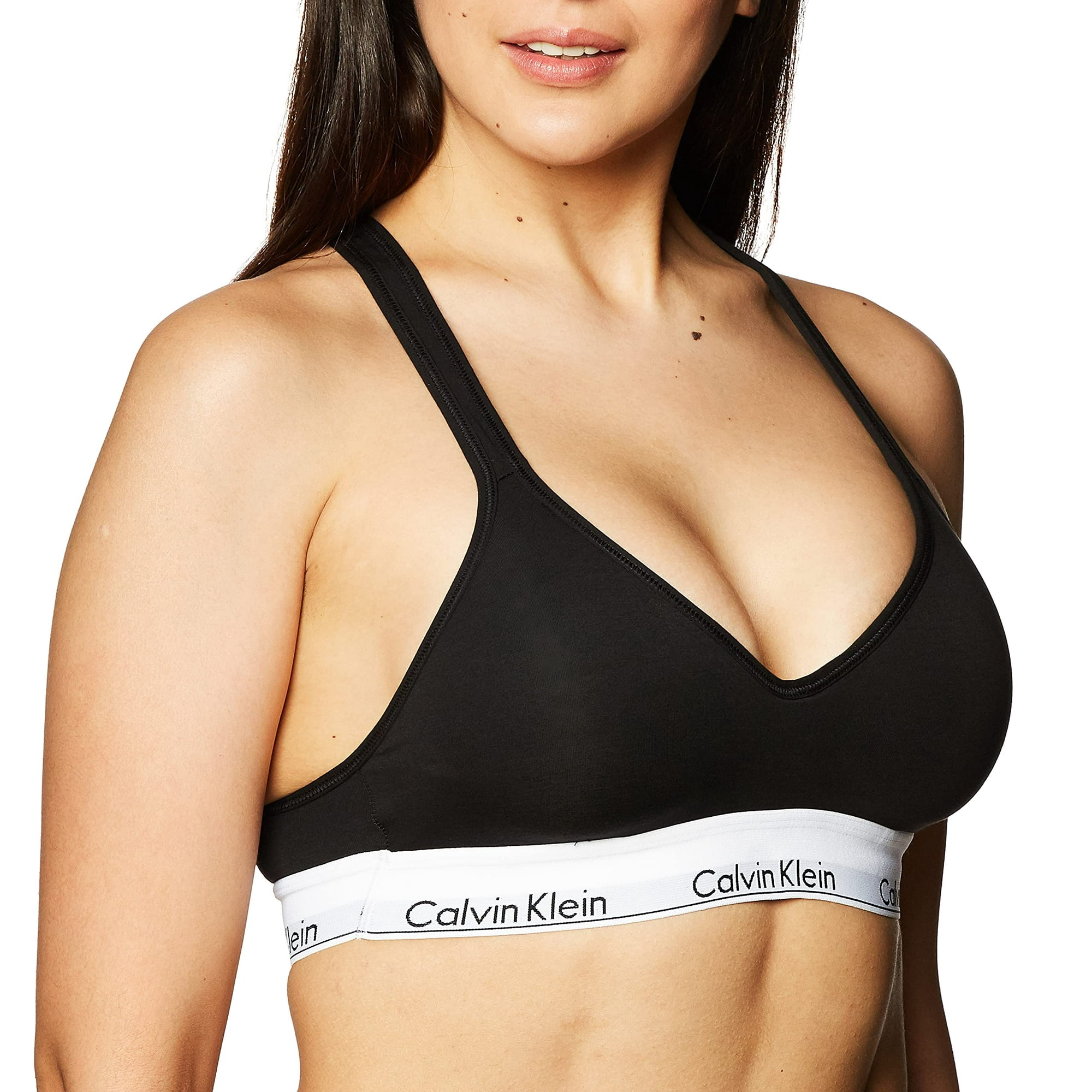 Calvin Klein Women's Modern Cotton Lightly Lined Bralette, Black, Medium |  Walmart Canada