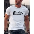 thumbnail image 1 of Bass Player Graphic T-Shirt for Men - Casual Cotton Knit Fabric, Short Sleeve, Regular Fit, Round Neck, Alphabet Pattern, Adult Unisex Summer Top, 1 of 7