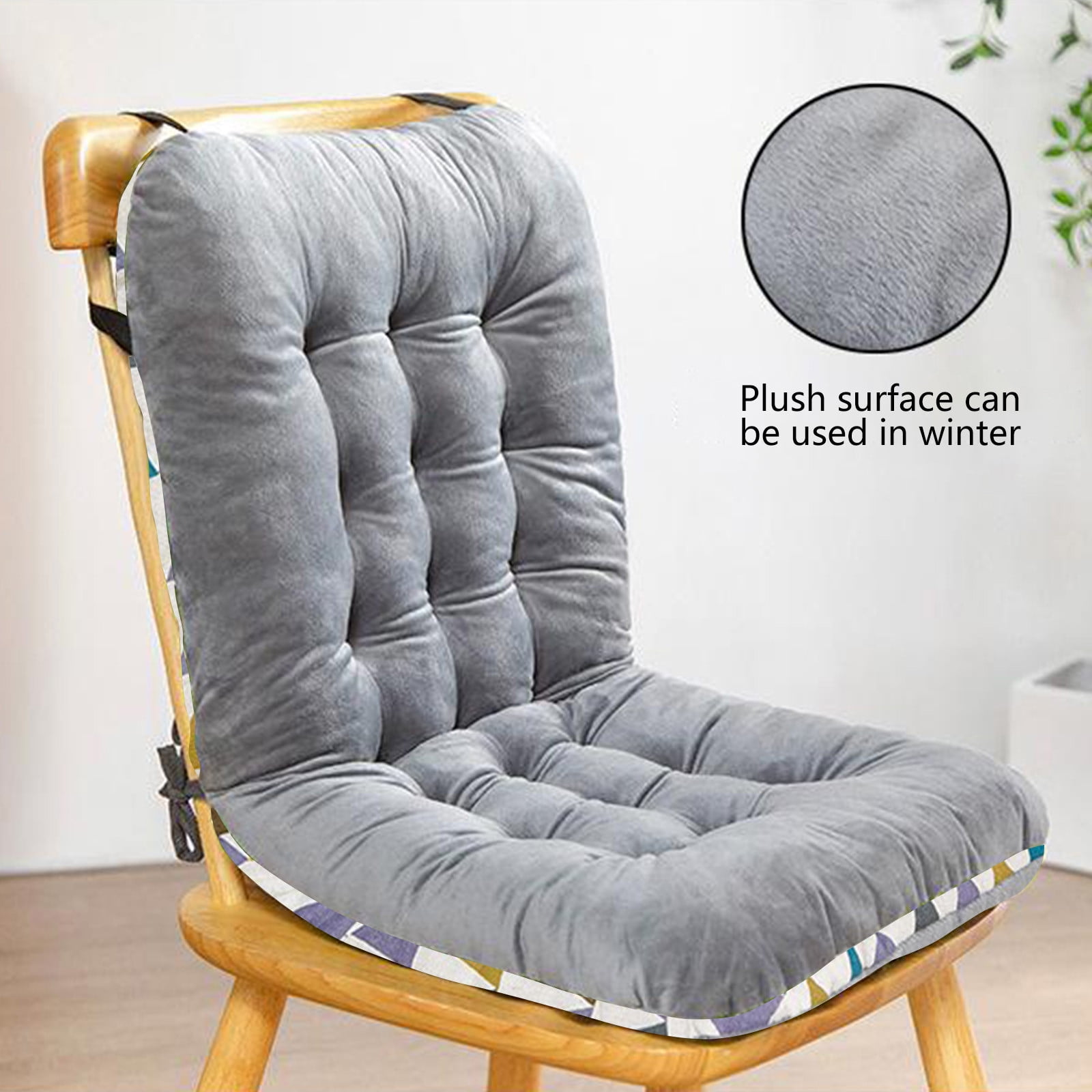 Outdoor Chair Cushions, Bohemian Rocking Chair Cushion with Ties, Weather-Proof, Rain-Proof, Fade Resistant Patio Cushion for Chair, Sofa, And Couch