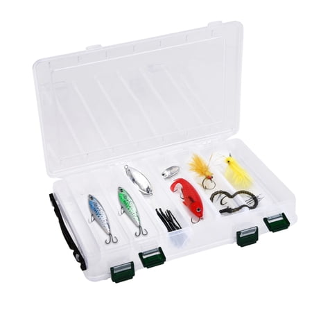 MezoJaoie Bait Box Fishing Double-Sided Sealed Lure Case Large Capacity Tackle Box for Freshwater Saltwater Lakes Rivers Ponds Sea Anglers Fishermen Men Fathers Beginners Outdoor Adventure