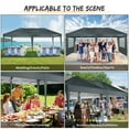 thumbnail image 6 of SANOPY 10' x 20' Pop Up Canopy Tent, Instant Outdoor Party Canopy, Straight Leg Shelter, Adjustable Height Waterproof Gazebo with Carrying Bag for Party Wedding Picnic Tent, 6 of 12