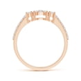 thumbnail image 2 of ANGARA Natural 0.08 Ct. Diamond Halo Engagement Ring in 14K Rose Gold for Women (Ring Size: 10), 2 of 8