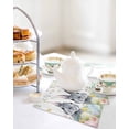 thumbnail image 4 of Easter Kitchen Dish Towels for Drying Dishes Set of 2, Spring Rustic Botanical Floral Rabbit Eggs Leaves Waffle Weave Microfiber Hand Tea Bathroom Towels Quick Dry & Absorbent Towel 12x12, 4 of 7