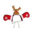 thumbnail image 1 of Diadema navideña, adorable tocado, accesorio para disfraz de perro, mascota, gato (ciervo rojo, talla S), 1 of 2