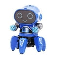 thumbnail image 2 of Iumwxz Six Claw Dancing Robot Toys Lights Music Early Education Gifts Toys Christmas Gifts home decor christmas clearance outdoors indoor, 2 of 3