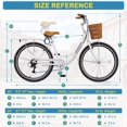 thumbnail image 6 of 26 inch 7 Speed Bicycle for Women with Basket & Lock, Cruiser Bike for Women, Womens Commuter Bicycle Lightweight City Bikes for Adults Ladies, 6 of 9