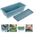 thumbnail image 4 of Miangastore 2 Sets Rectangular Window Flower Box Planter Plant Vegetable Planters with Tray, 4 of 9