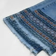 thumbnail image 6 of LWavelet Womens Embroidered Cuff Cropped Jeans Slim Fit Daily Casual Denim Pants Blue S, 6 of 8