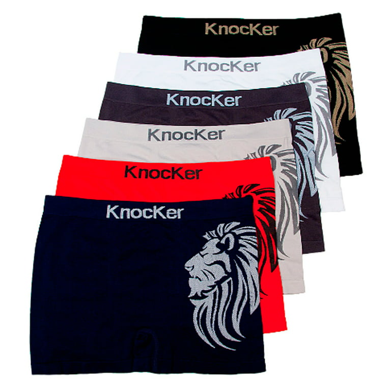 12 pack Mens Seamless Boxer Briefs Underwear Multi-Colors Bulk