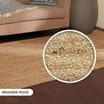 thumbnail image 5 of REDEARTH Rectangular Area Rug - Hand Woven Braided 100% Natural Jute - Artisan Made Boho Jute Rugs for Bedroom - Kitchen - Living Room - Farmhouse - Aesthetic Home Decor (5'x8' - Natural), 5 of 8