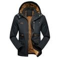 thumbnail image 1 of Winter Jackets for Men, Men's Winter Thickened Plus Size Padded Windproof Warm Cotton Padded Coat, 1 of 5