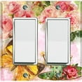 thumbnail image 1 of Metal Light Switch Plate Outlet Cover Flower Rose Teacup ROS005, 1 of 13