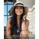 thumbnail image 4 of Sombrero de paja FURTALK para mujer, playa, sol, UV, UPF 80+, plegable, color beige, 4 of 8