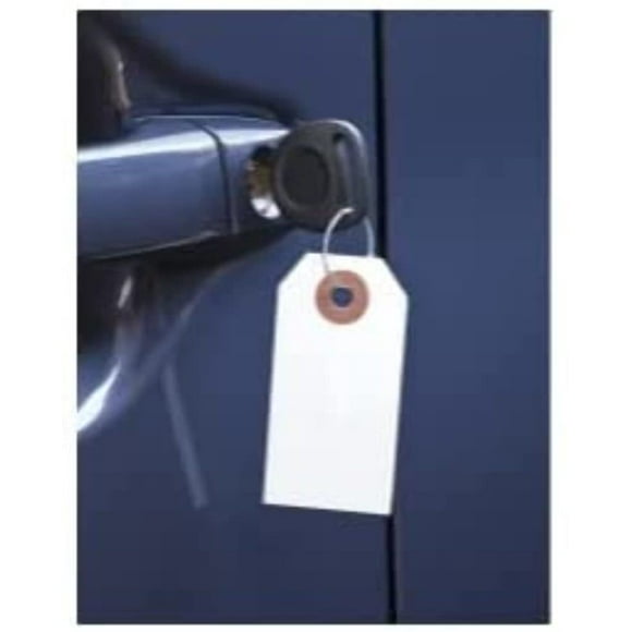 Slip-N-Grip FB-P9833-13 Étiquettes de Clés en Papier avec Anneaux Métalliques 1000 Étiquettes de Clés et Anneaux Métalliques/boîte