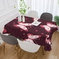 thumbnail image 5 of 54x72 Inch Tablecloth Polyester Square Tablecloth for Home Kitchen Dinner Decor Cute Pink Butterflies, 5 of 9