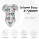 thumbnail image 4 of Balery Colorful Chameleons Body de cuello redondo de manga corta para mujer Tops de manga corta Tops básicos-XX-Large, 4 of 7