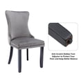 thumbnail image 6 of MIKIBAMA Set of 2 Gray Tufted Velvet Dining Chairs Solid Wood Frame for Dining Room, 6 of 8