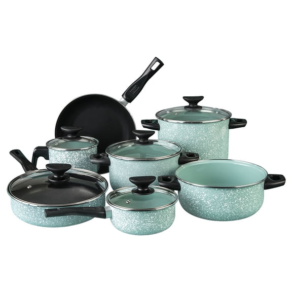 Batería de Cocina Cinsa  Granito Jade Menta De 12 Piezas