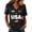 Black(250 Anniversary USA Flag), variant on Iaqnaocc 4th Of July T Shirts for Women Usa 250th Anniversary Shirt Short Sleeve 250 Anniversary USA Flag 250 Anniversary Usa Flag Patriotic V Neck Festival T-Shirts Black L