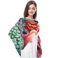 thumbnail image 4 of Coral Elegant Chiffon Yarn Silk Scarf for Women - Translucent and Breathable - 180*73 Size - Fashion Accessory for Summer and Spring, 4 of 6