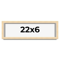22x6 Frame Beige Real Wood Picture Frame Width 0.75 inches | Interior Frame Depth 0.5 inches |