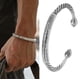 thumbnail image 2 of Pulsera con mantra de seis caracteres, pulsera abierta con corazón sutra, pulsera retro con línea retorcida, para hombre, 2 of 6