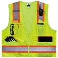 thumbnail image 2 of Ergodyne Glowear 8248Z Type R Class 2 Two-Tone Surveyors Vest, Lime, 4XL/5XL, 2 of 4