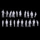 thumbnail image 5 of 40 Piezas Figuras de Personas Escala Pintada Perfecl 1:50 1/100 Altura 1.9-2.2cm, 5 of 8