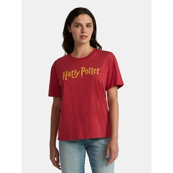 Harry Potter Women's Graphic Tee with Short Sleeves, Sizes XXS–XXL