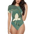 thumbnail image 1 of Fotbe Lotus Golden Line Body de Mujer con Cuello Redondo y Mangas Cortas, Sin Mangas Ajustado, Suave, Cómodo y Básico-Small, 1 of 7