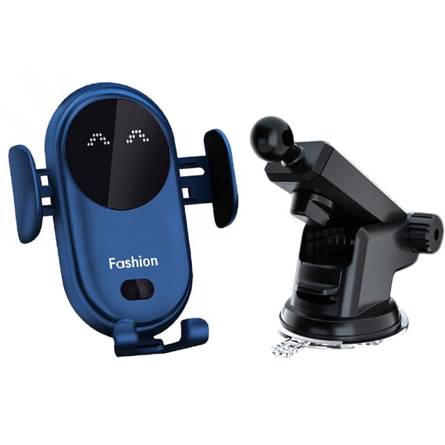 Cargador Inalámbrico Btafrte para Coche 10 W Soporte para Sensor Infrarrojo y Ventosa azul